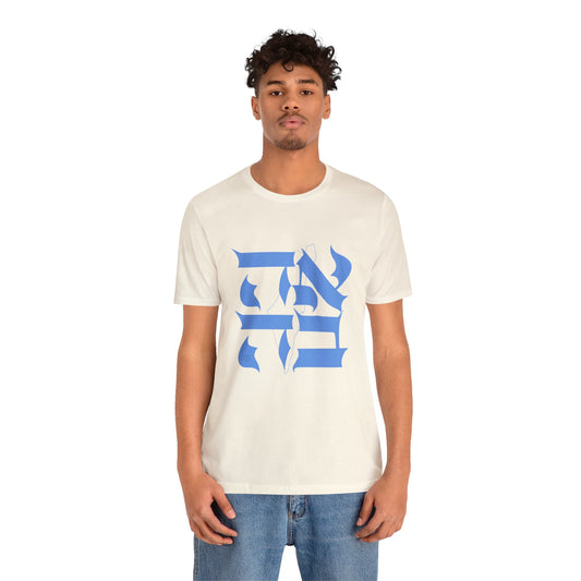 Ahava Love Israel T-shirt - Blue Lettering