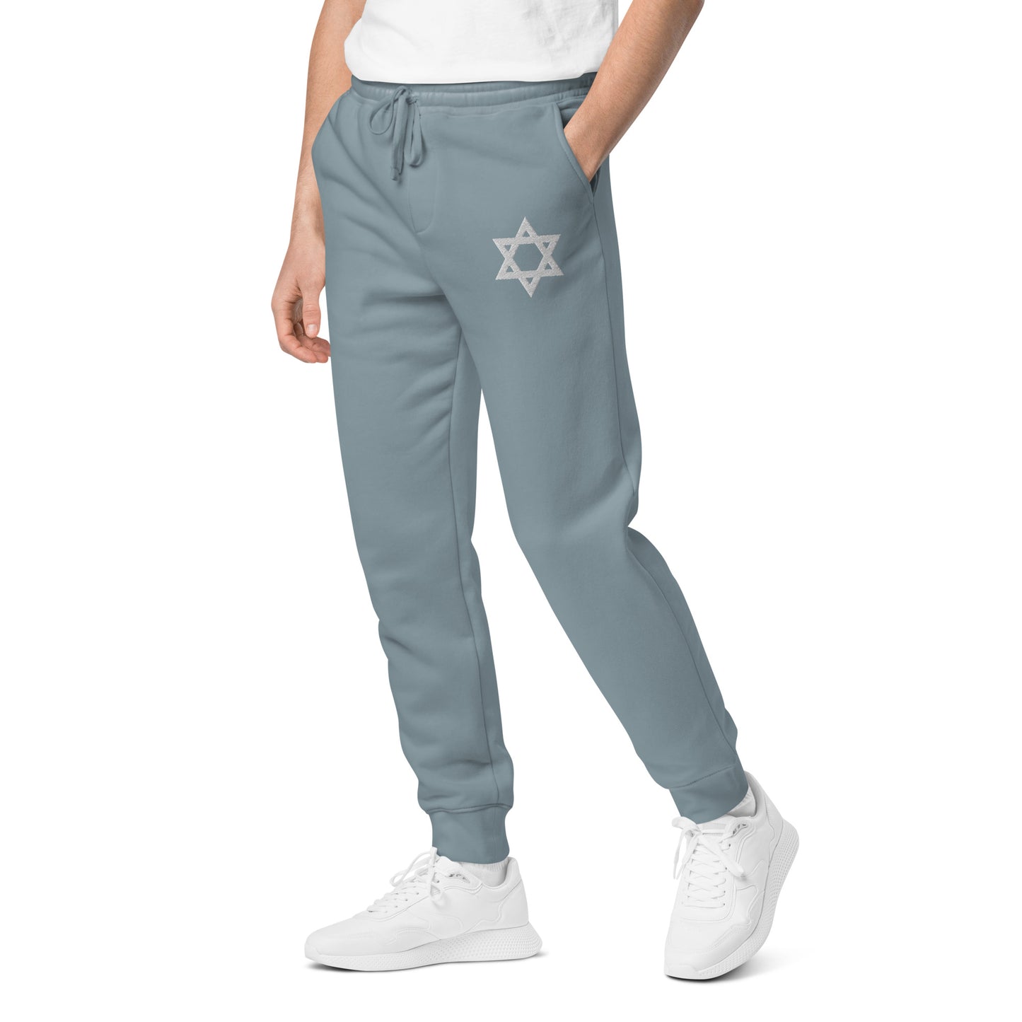 Magen David (Star of David) Embroidered Unisex pigment-dyed sweatpants